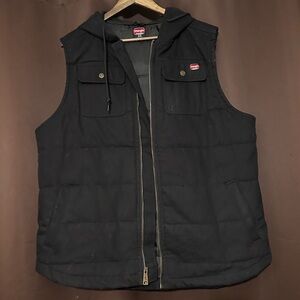 Men's Wrangler Black Hooded Vest
